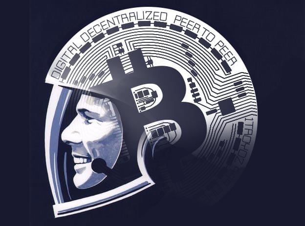 Биткоин взлетел на День космонавтики