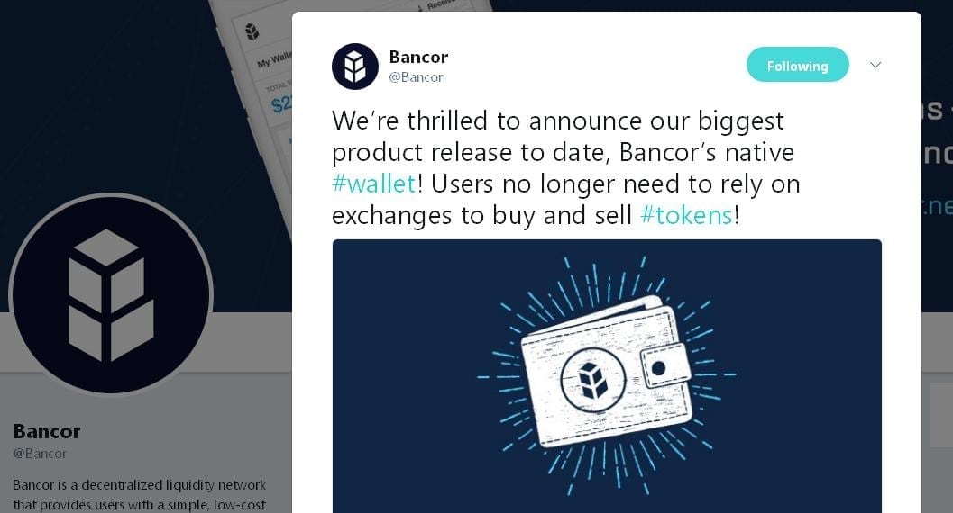 Разработчики Bancor Network представили мультивалютный  кошелек
