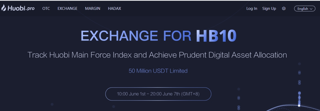 Huobi запускает торгуемый индексный фонд НВ10