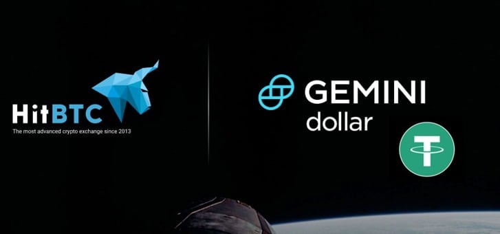 HitBTC включила в листинг Gemini Dollar в паре с Tether