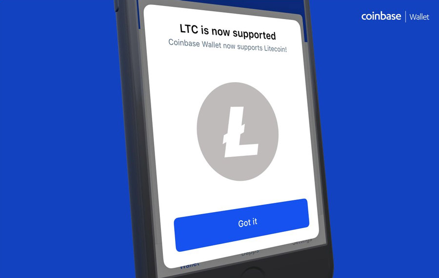 Кошелек Coinbase Wallet добавил поддержку Litecoin
