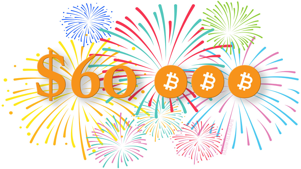 Курс биткоина впервые в истории превысил $60 тыс. Коррекция закончена