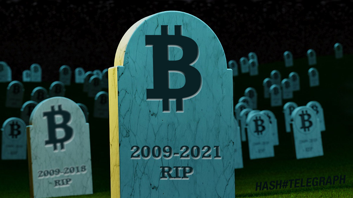Биткоин умер, да здравствует биткоин! В 2021 году «цифровое золото» хоронили 45 раз