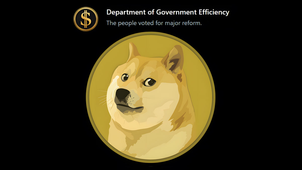 Ведомство Маска запустило официальный сайт с логотипом Dogecoin