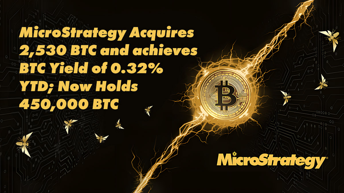 MicroStrategy увеличила свой портфель до 450 000 BTC