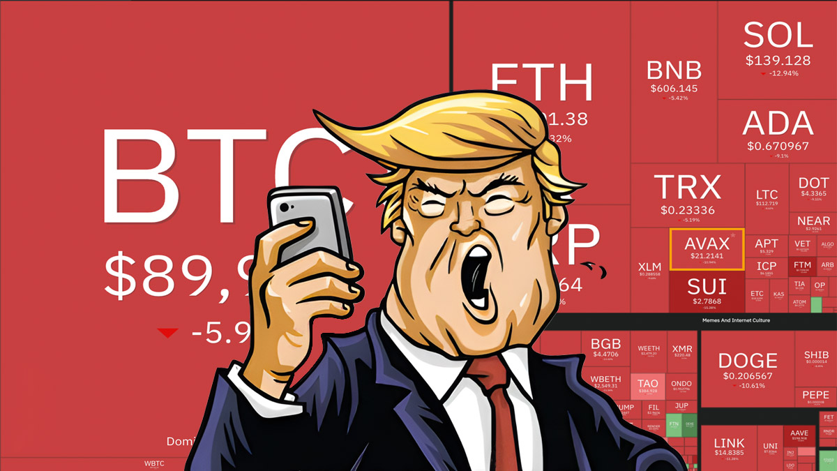 Очередной Трамп-дамп: биткоин упал ниже $89 000