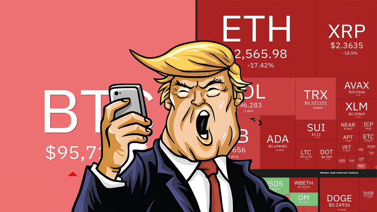Торговая война Трампа привела к ликвидациям на криптовалютном рынке на $2,25 млрд