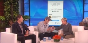 Эштон Кутчер пожертвовал Эллен Дедженерес XRP на сумму $4 млн в эфире телешоу