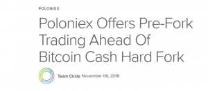 Биржа Poloniex запустила торговлю активами, которые могут появиться после форка Bitcoin Cash